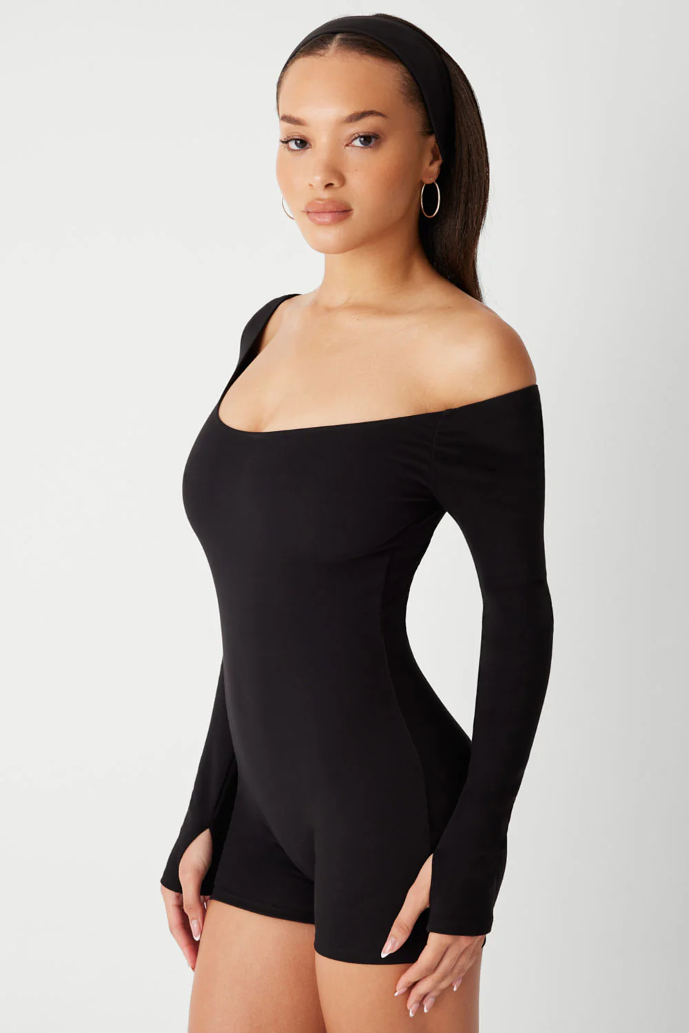 97 One Shoulder Romper - Black - Image 2