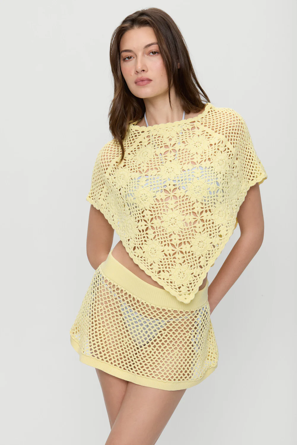 Adaline Crochet Mini Skirt - Whipped Butter - Image 5