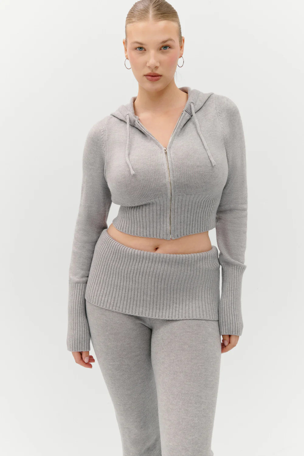 Aimee Zip Up Hoodie - Rain Cloud - Image 10