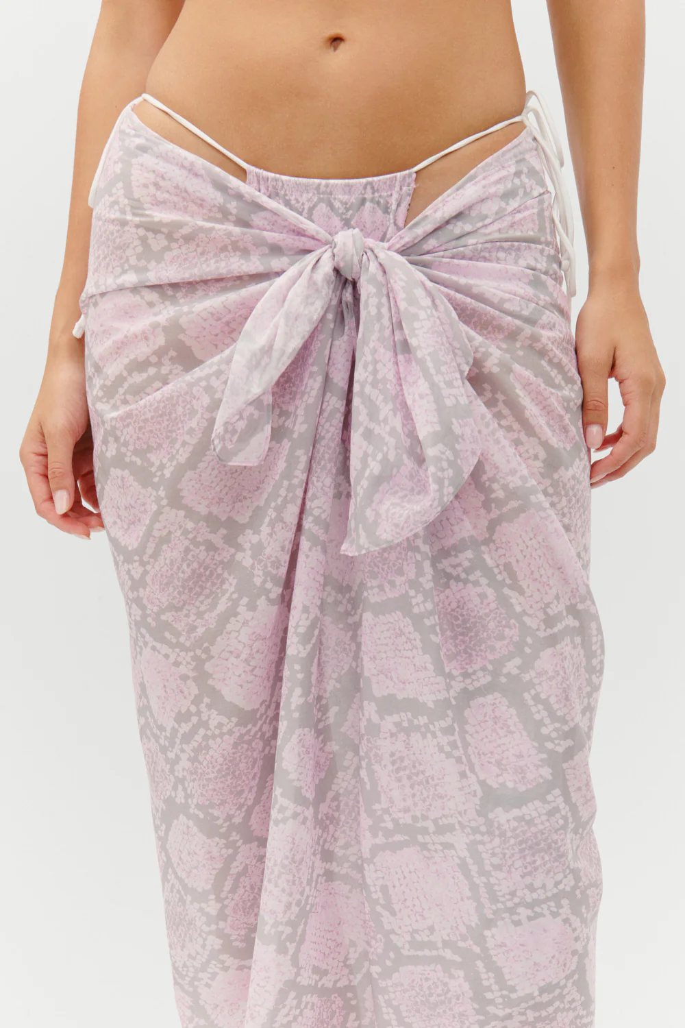 Alessia Cotton Sarong - Pink Python - Image 5