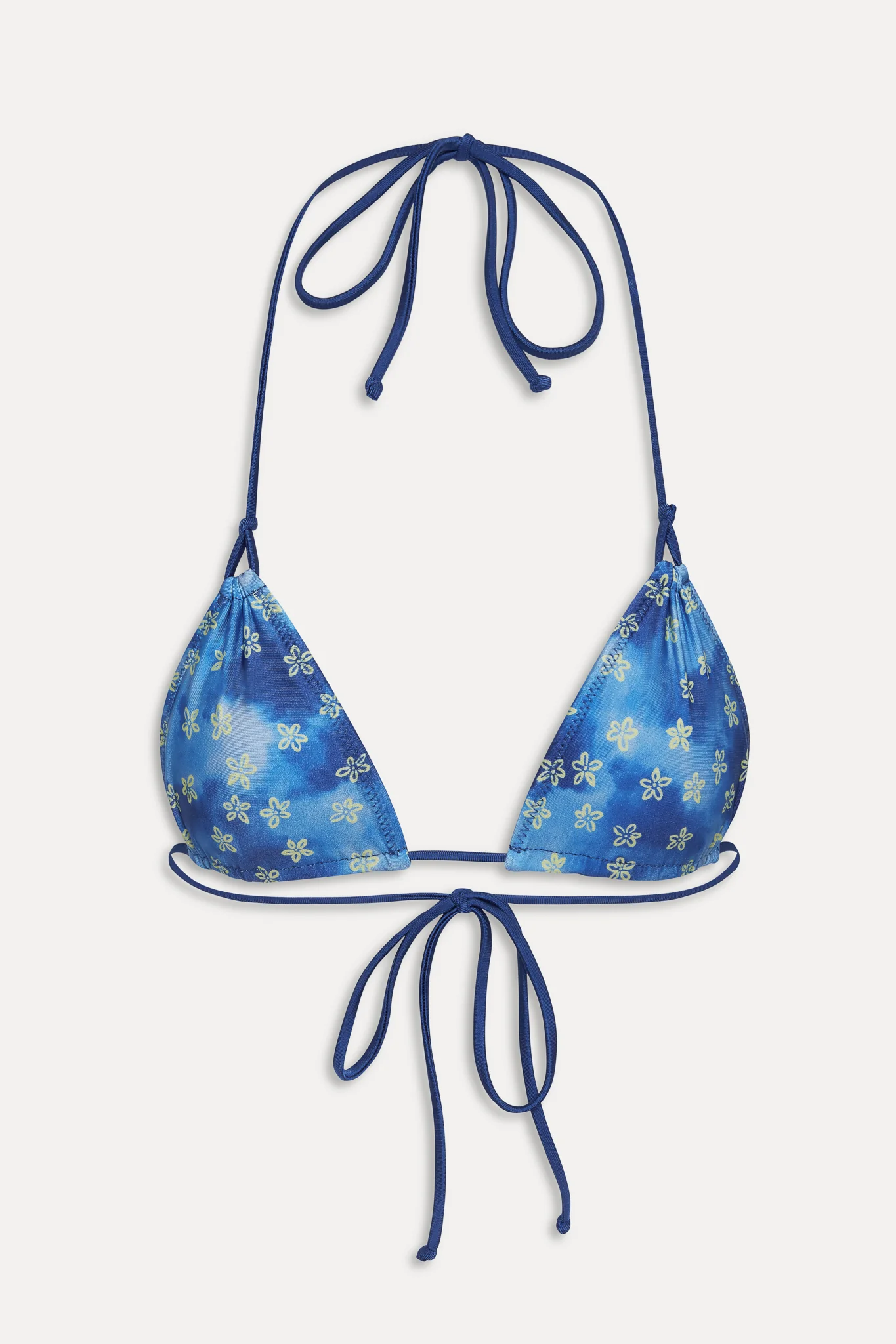 Ari Satin Triangle Bikini Top - Cosmic Bloom - Image 3