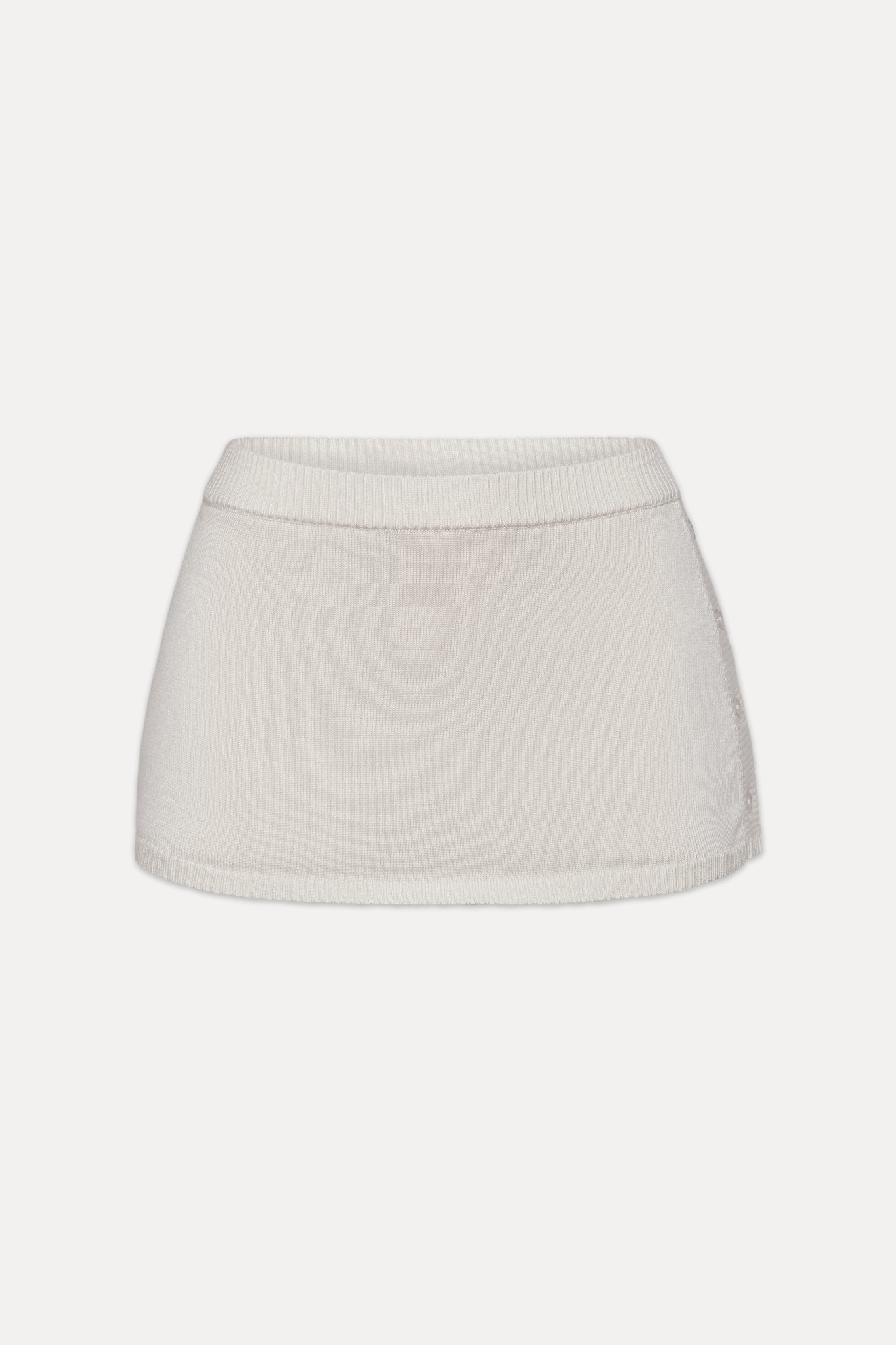 Ash Knit Mini Skort - Ivory - Image 3