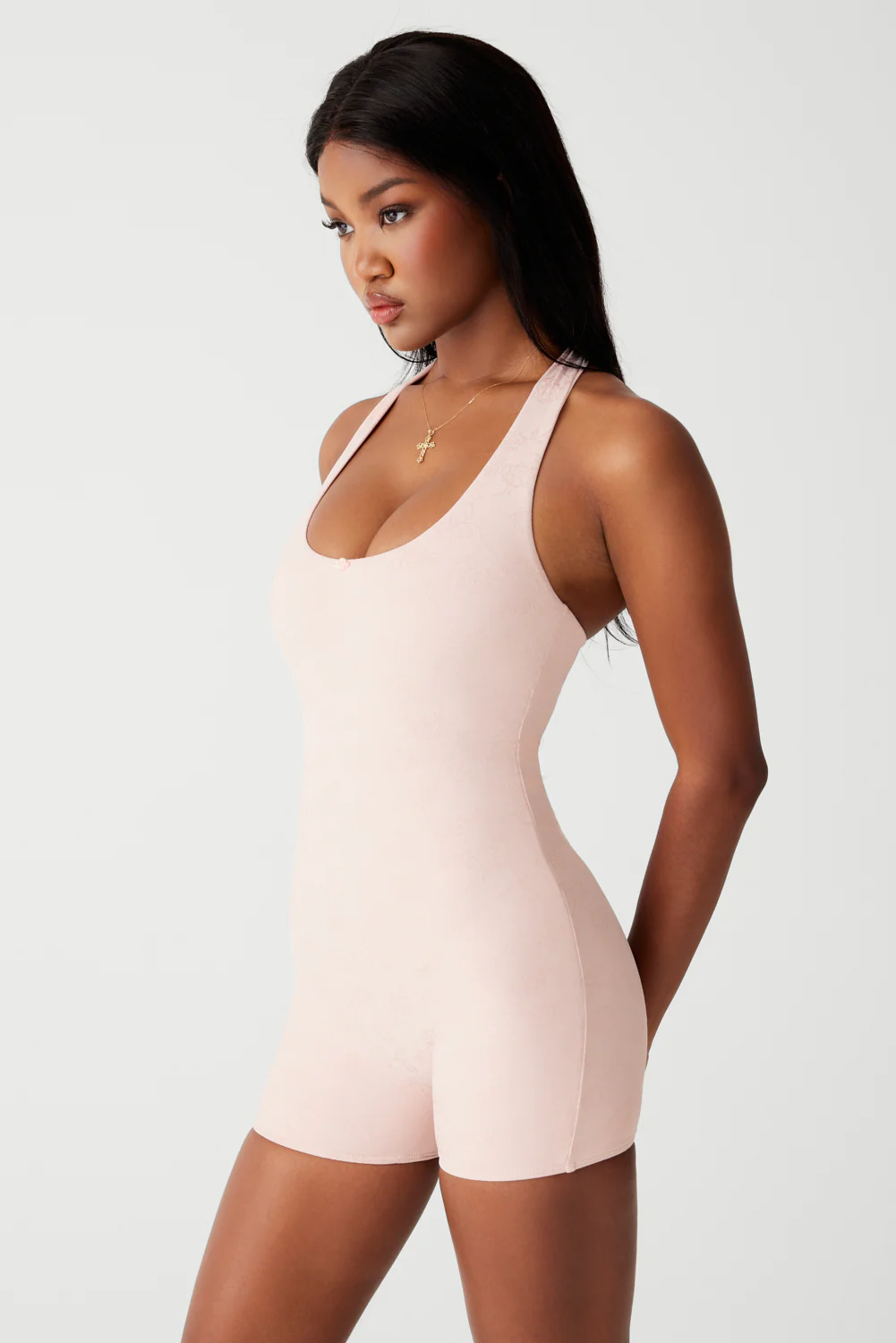 Aurora Halter Bodysuit - Pink Petals - Image 3