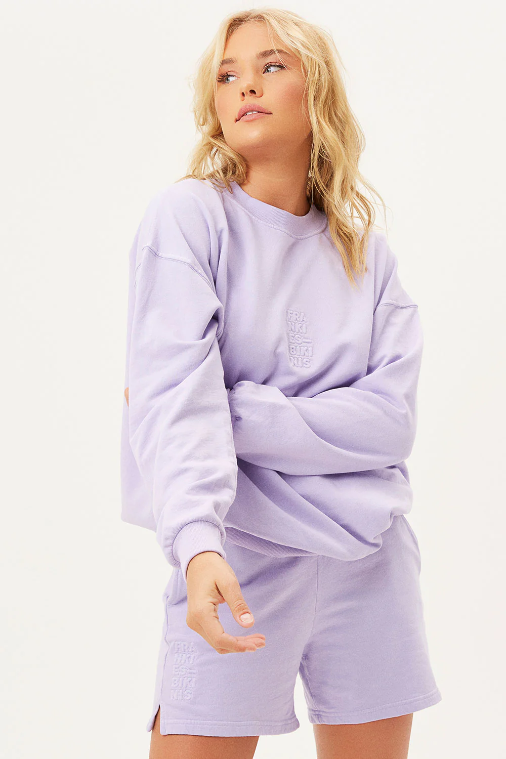 Bennie Oversized Crewneck Sweatshirt - Lilac - Image 4
