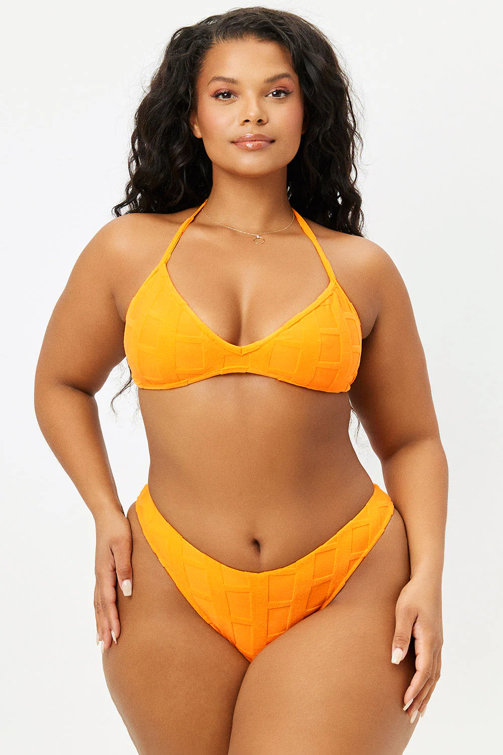 Boardwalk Terry String Bikini Top - Checkmate - Image 3