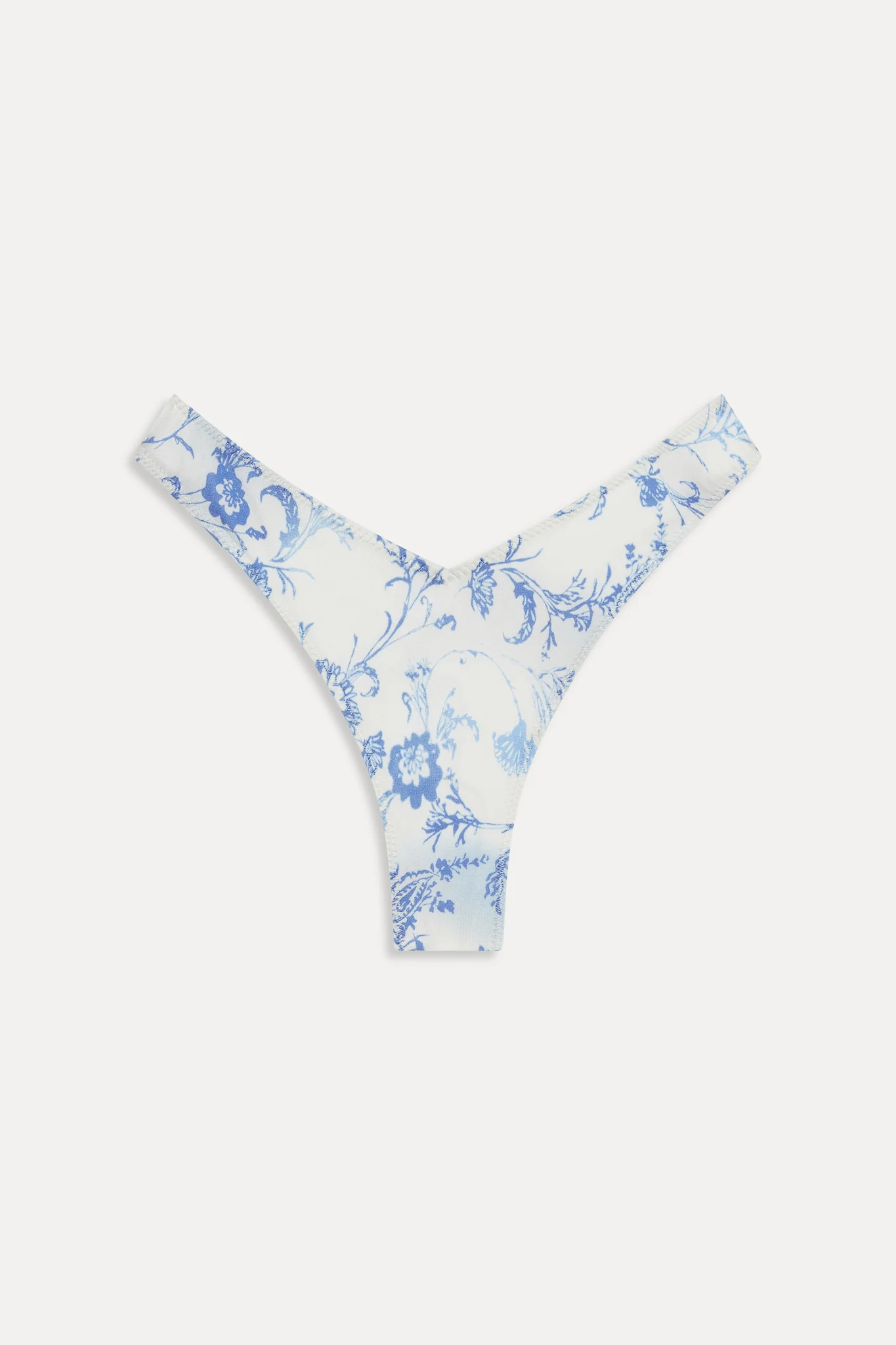 Brittany Satin Micro Bikini Bottom - Fleur de Bleu - Image 3