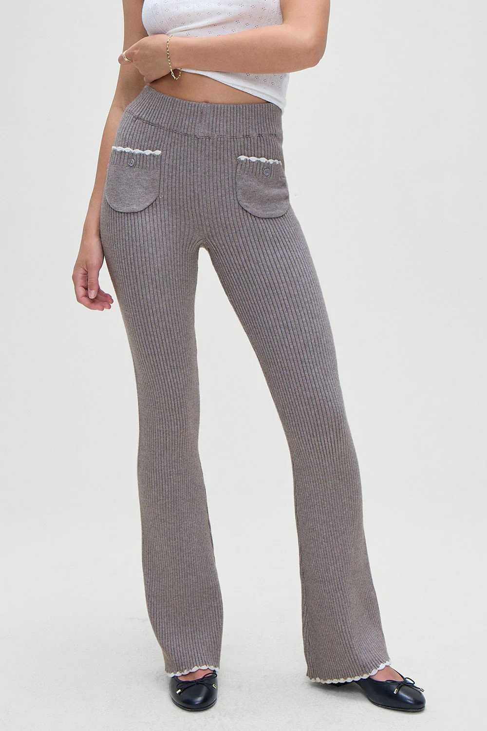 Camden Knit Pants - Rain Cloud - Image 2
