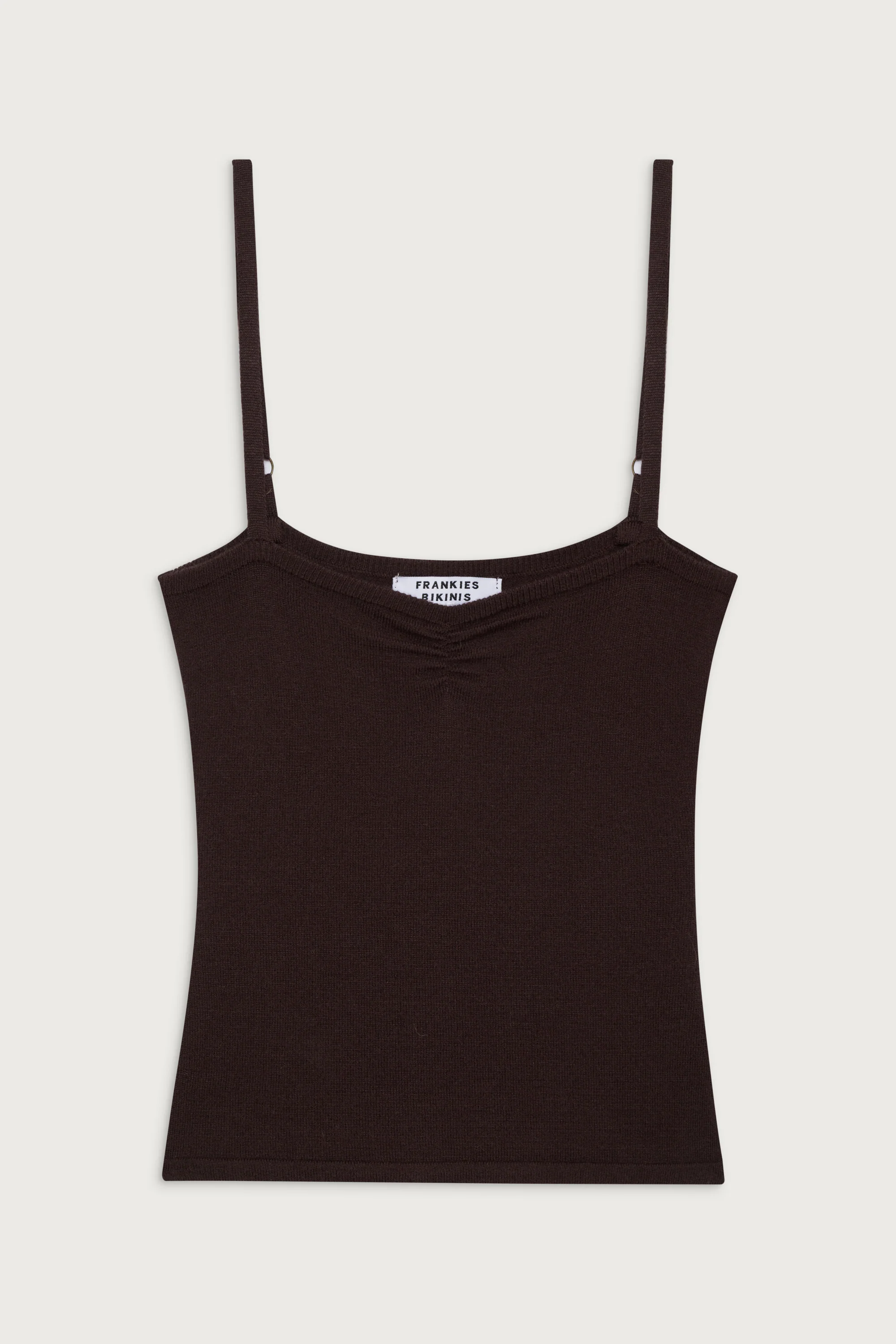 Carmen Lightweight Knit Tank - Mocha - Image 3
