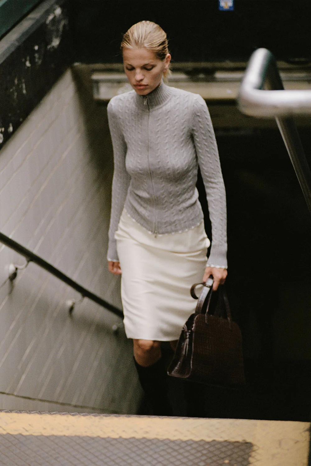 Carter Cable Knit Sweater - Rain Cloud - Image 7