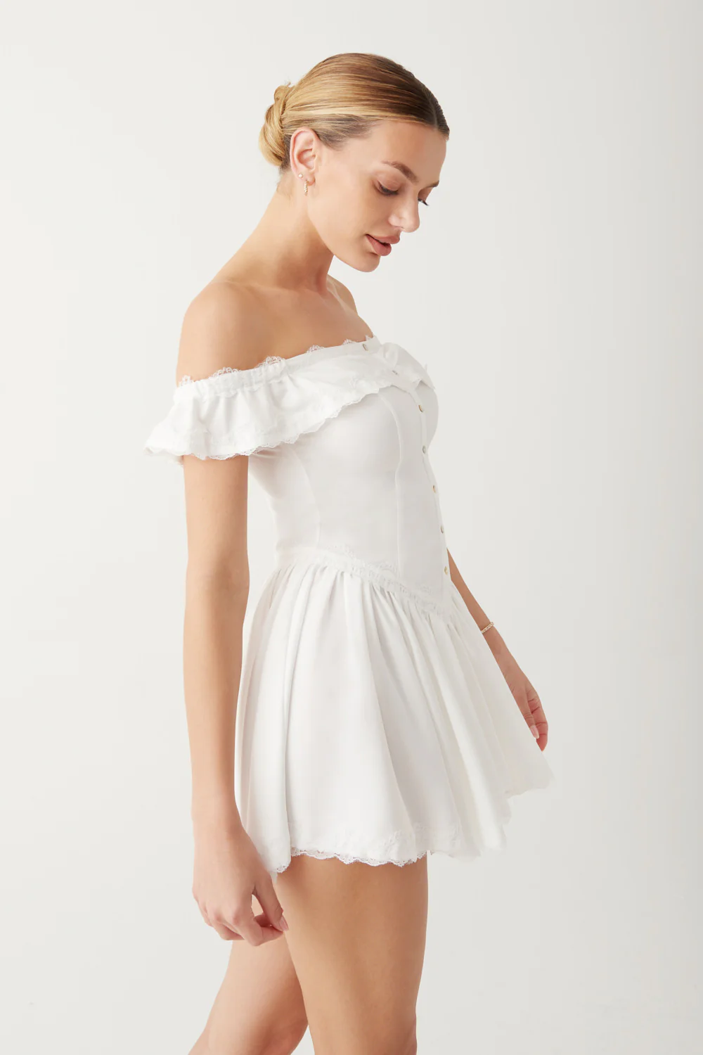 Charli Mini Dress - White - Image 6