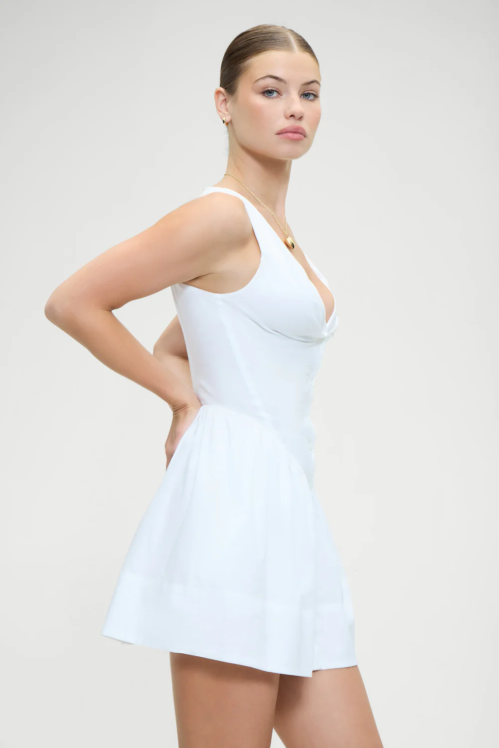 Charlotte Corset Mini Dress - White - Image 5
