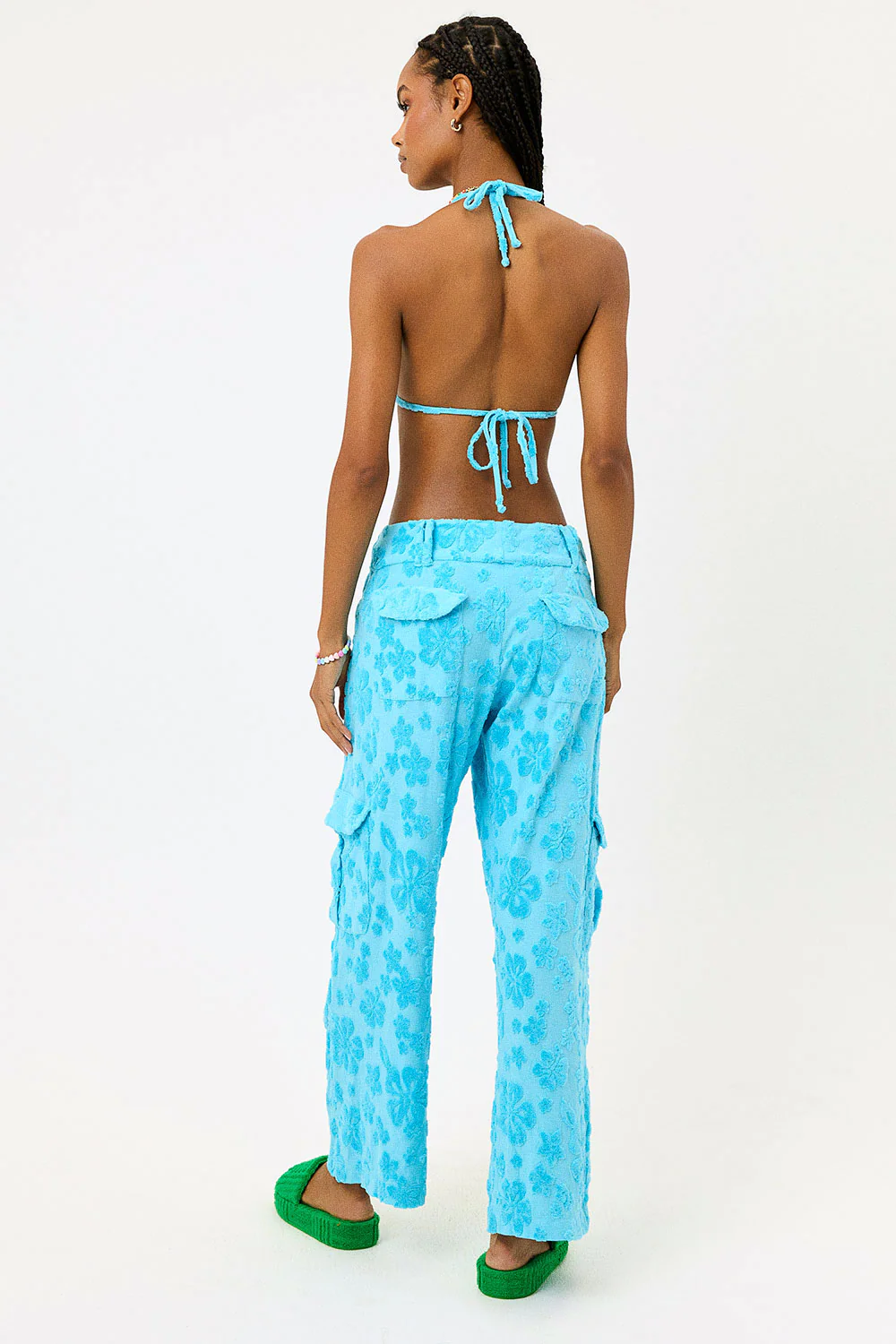 Chilli Terry Cargo Pant - Blue Isle - Image 4