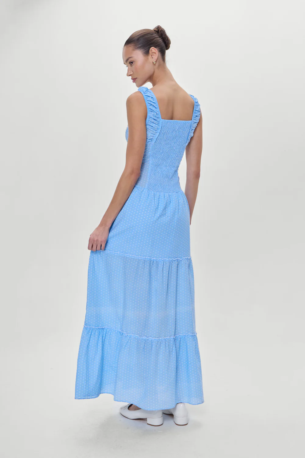 Christabelle Polka Dot Maxi Dress - Raindrop - Image 5