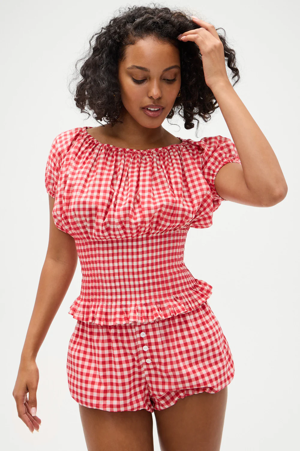 Cider Gingham Blouse - Cherry Gingham - Image 4