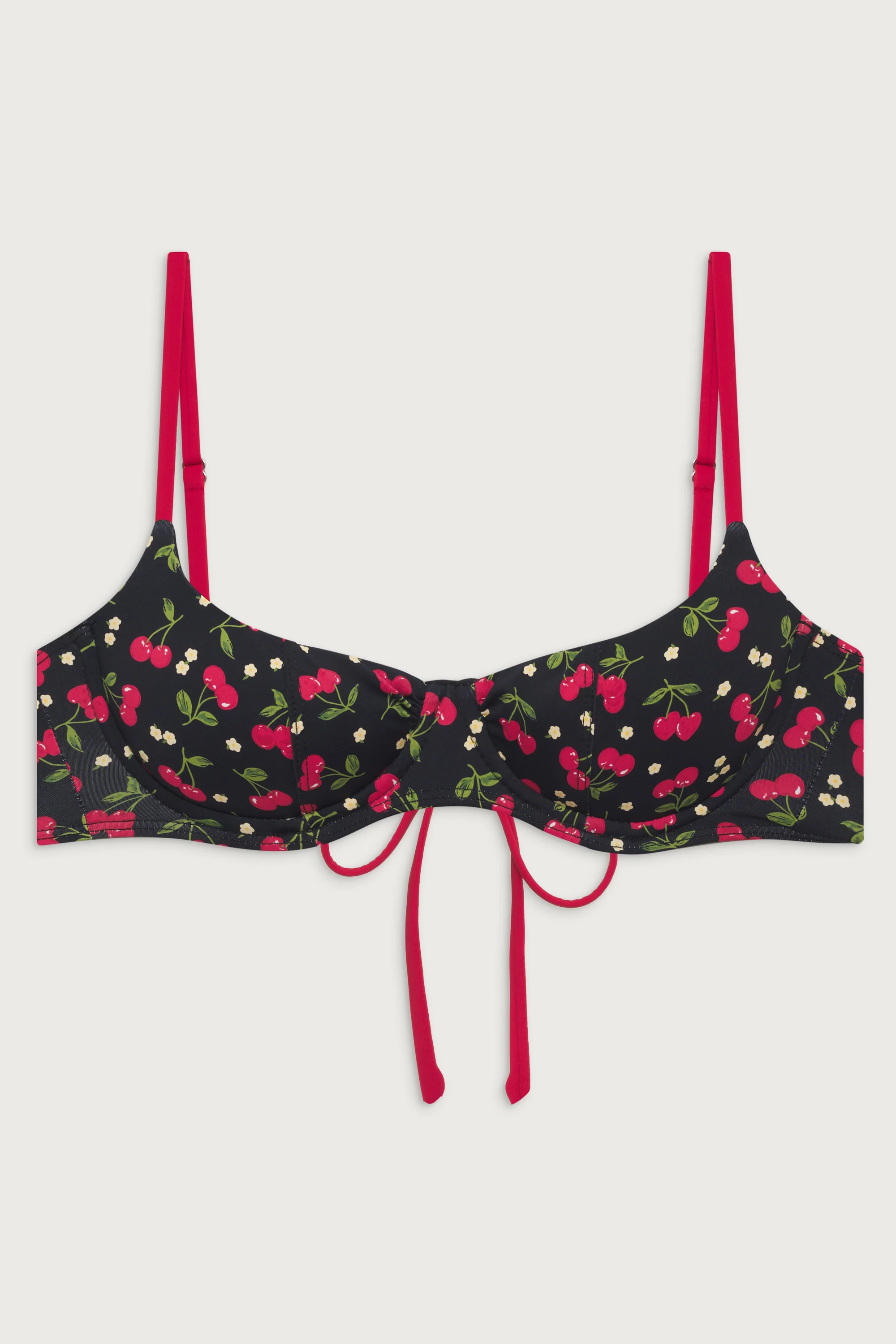 Cola Underwire Balconette Bikini Top - Cherry Hearts - Image 3