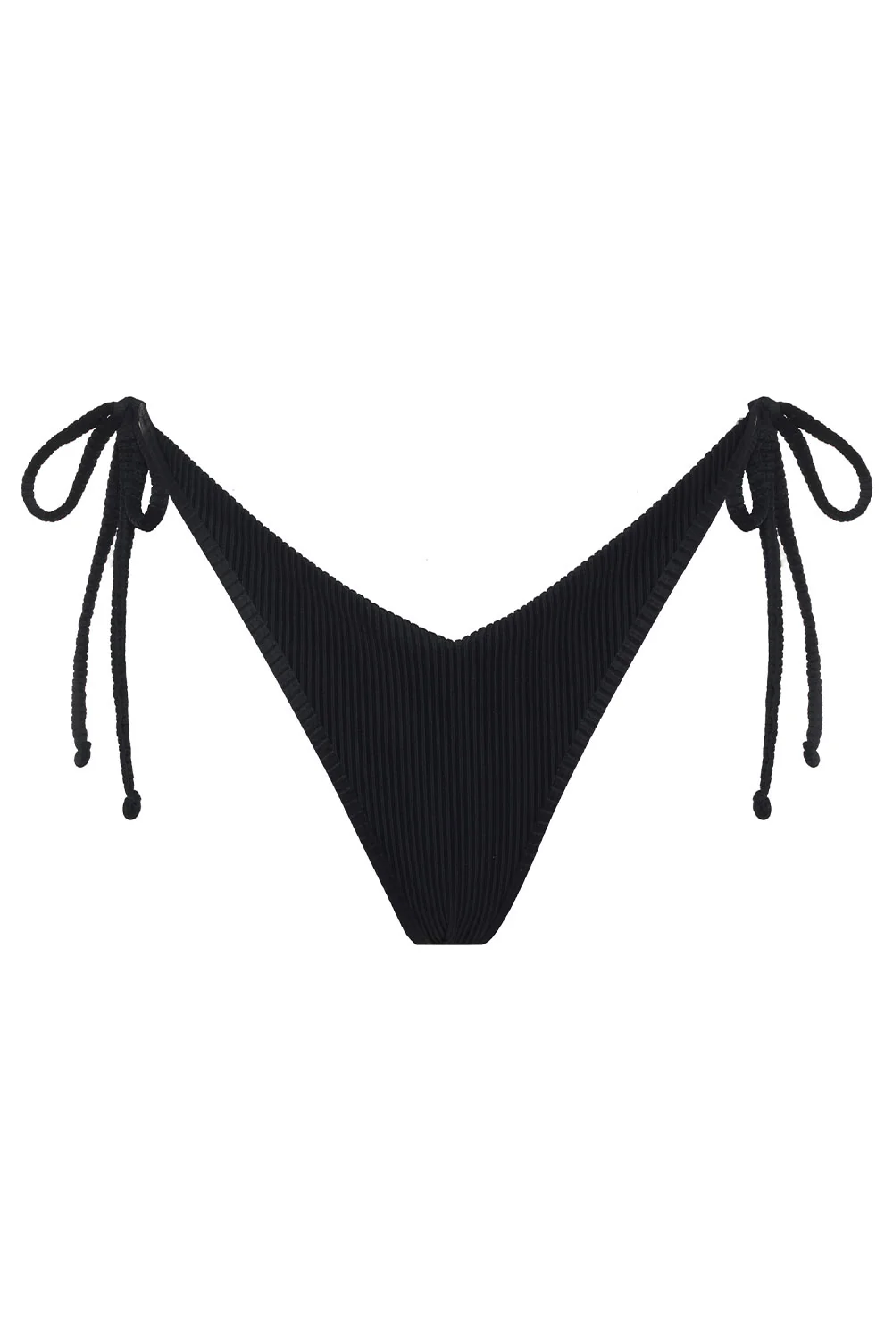 Connor Ribbed Cheeky Bikini Bottom - Black - Image 5