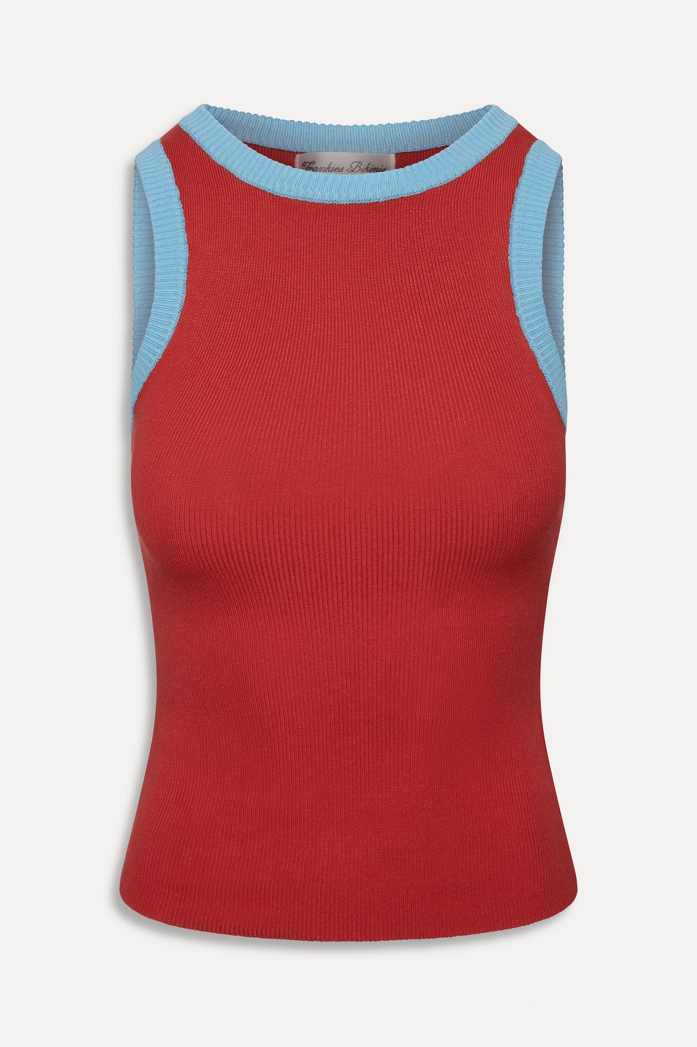 Cuddle Ribbed Tank Top - Cherry - Image 3