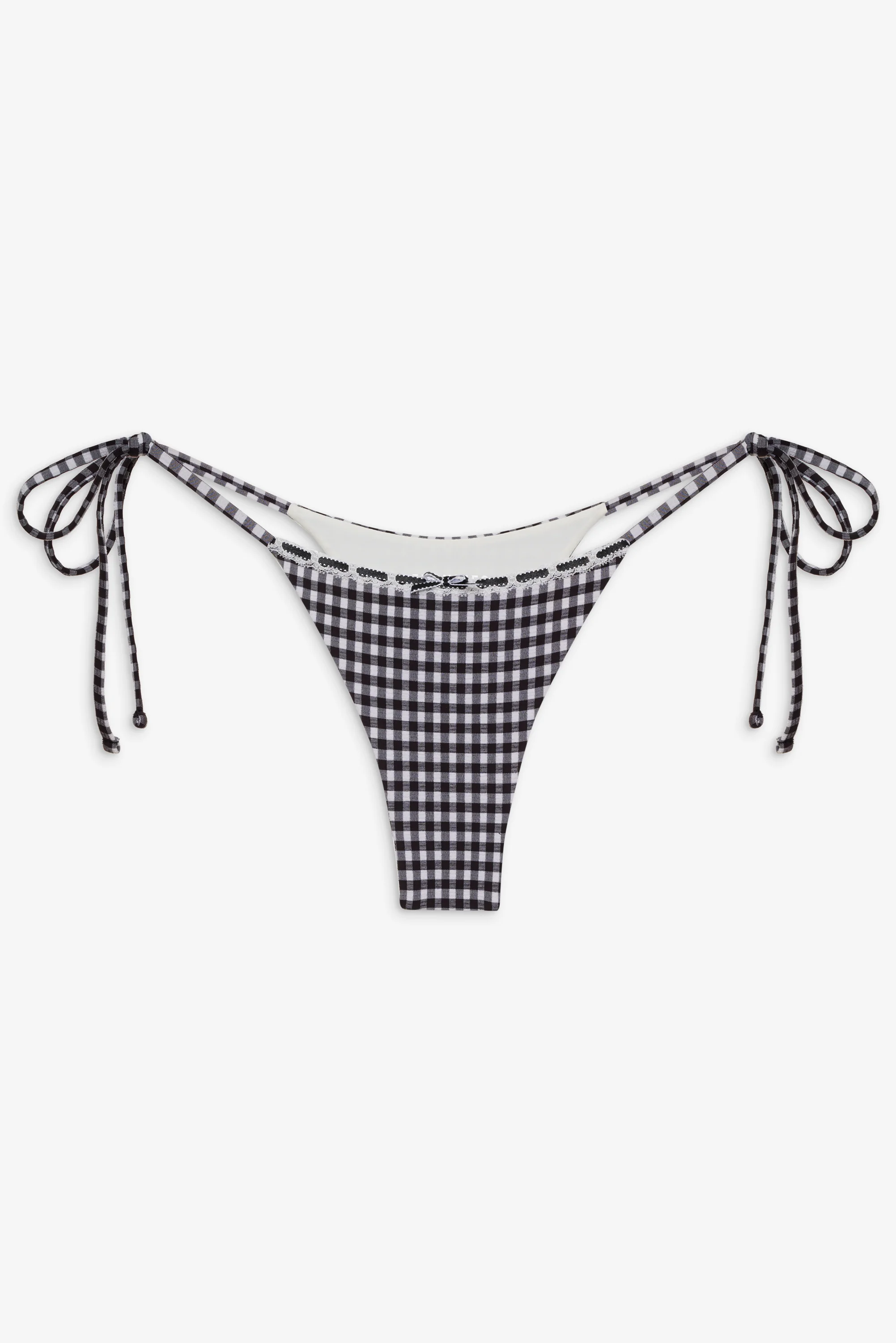 Divine Gingham Skimpy Bikini Bottom - Blackberry Gingham - Image 3