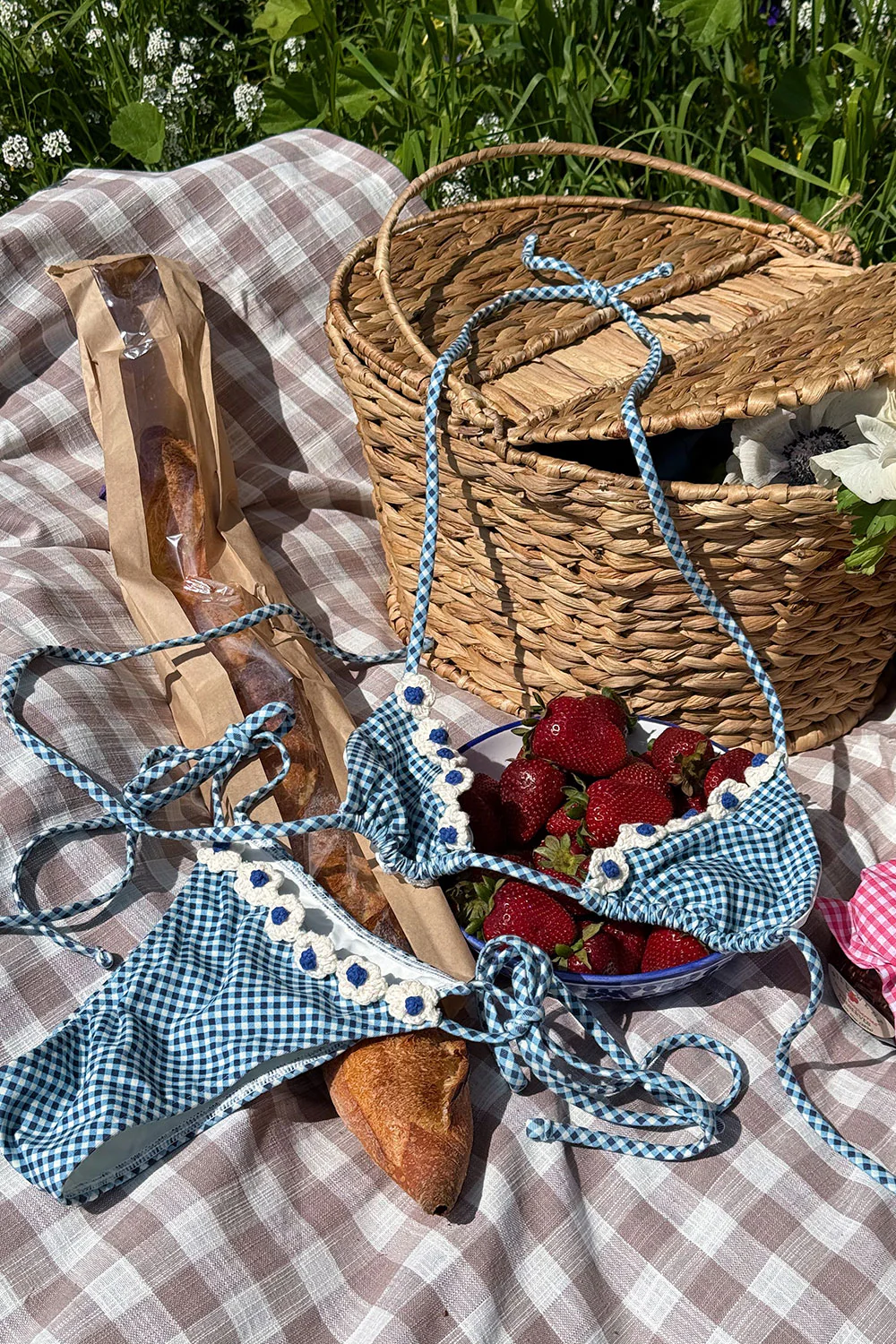 Divine Skimpy String Bikini Bottom - Picnic - Image 6