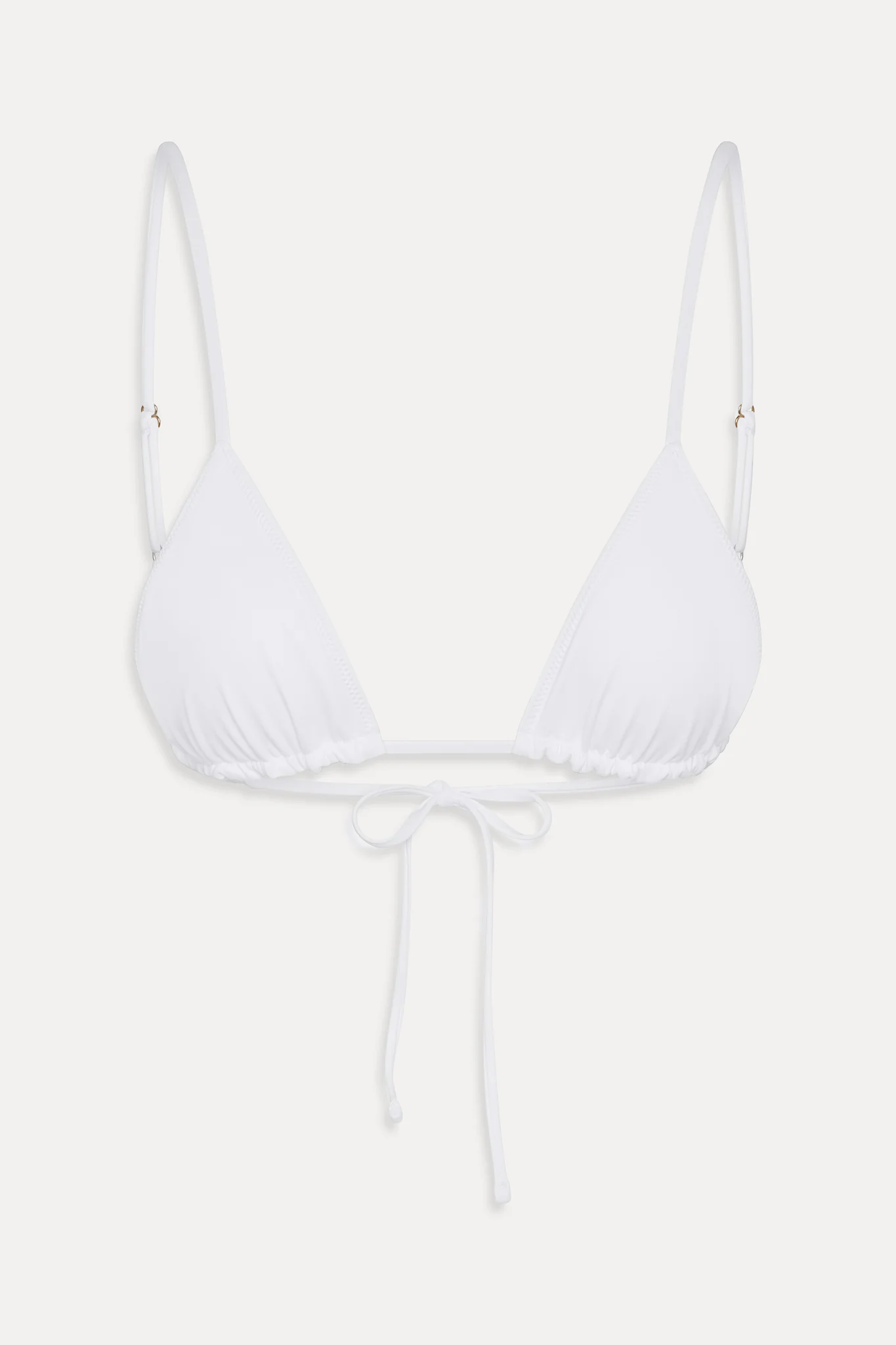 Elena Micro Triangle Bikini Top - Optic White - Image 3