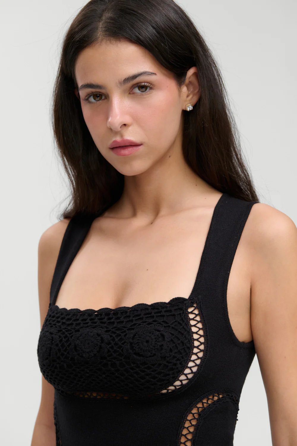Ellie Knit Mini Dress - Black - Image 6