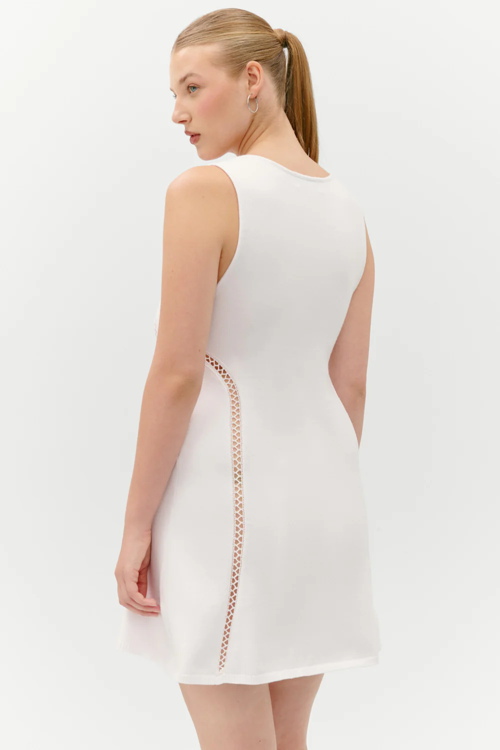 Ellie Knit Mini Dress - Optic White - Image 4