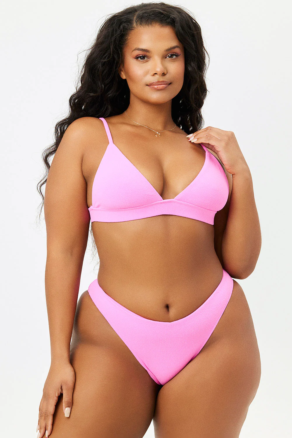 Enzo Terry Cheeky Bikini Bottom - Blushing - Image 3