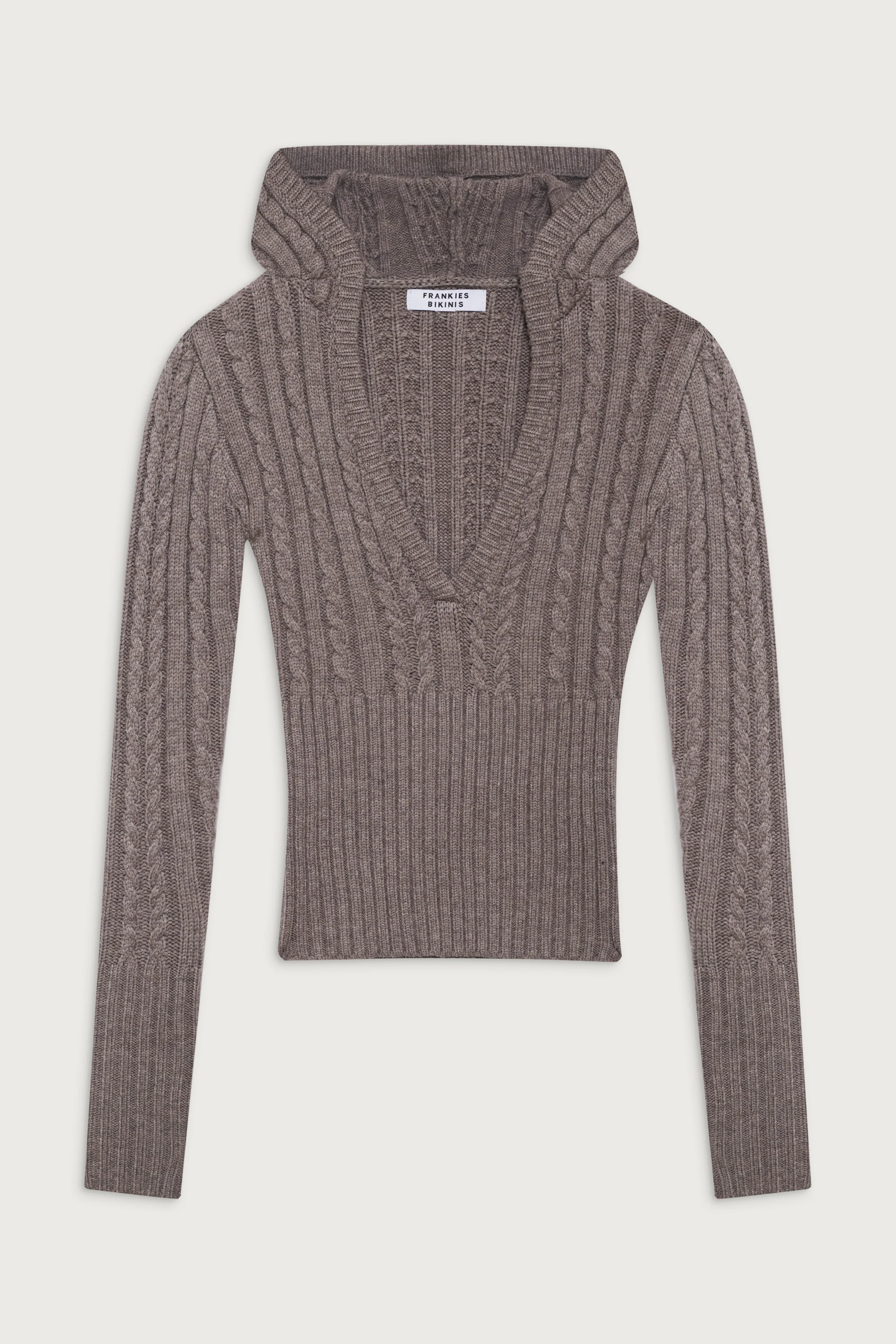 Evermore Cable Cloud Knit Sweater - Dark Pearl - Image 3