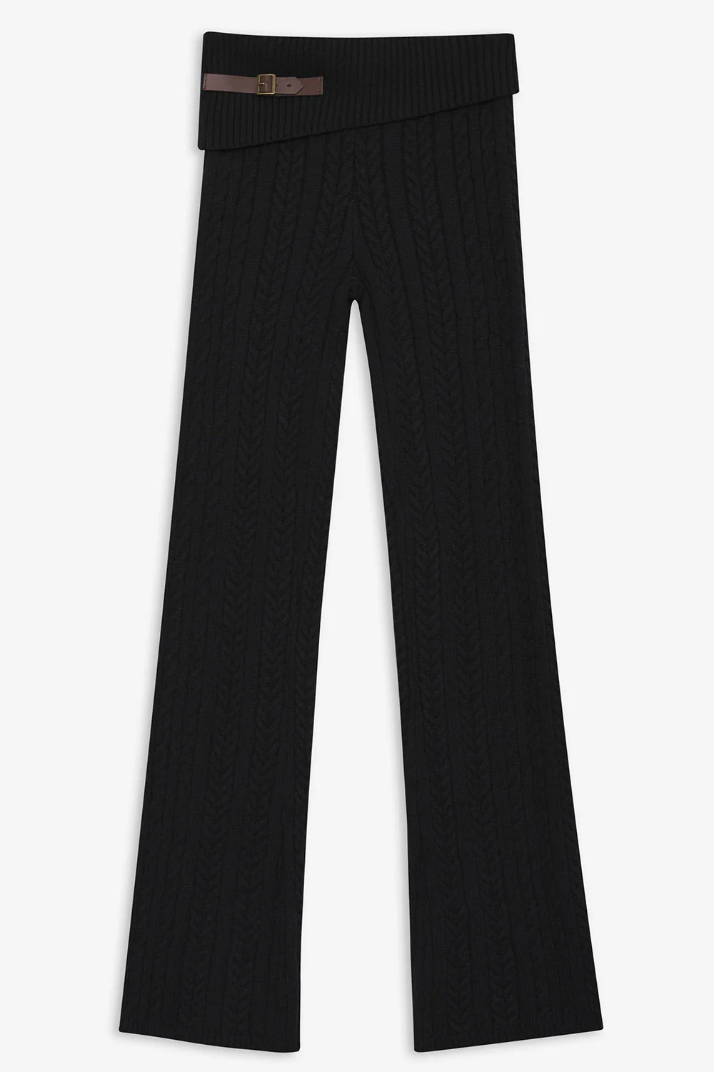 Fleur Cable Cloud Knit Pant - Black - Image 2
