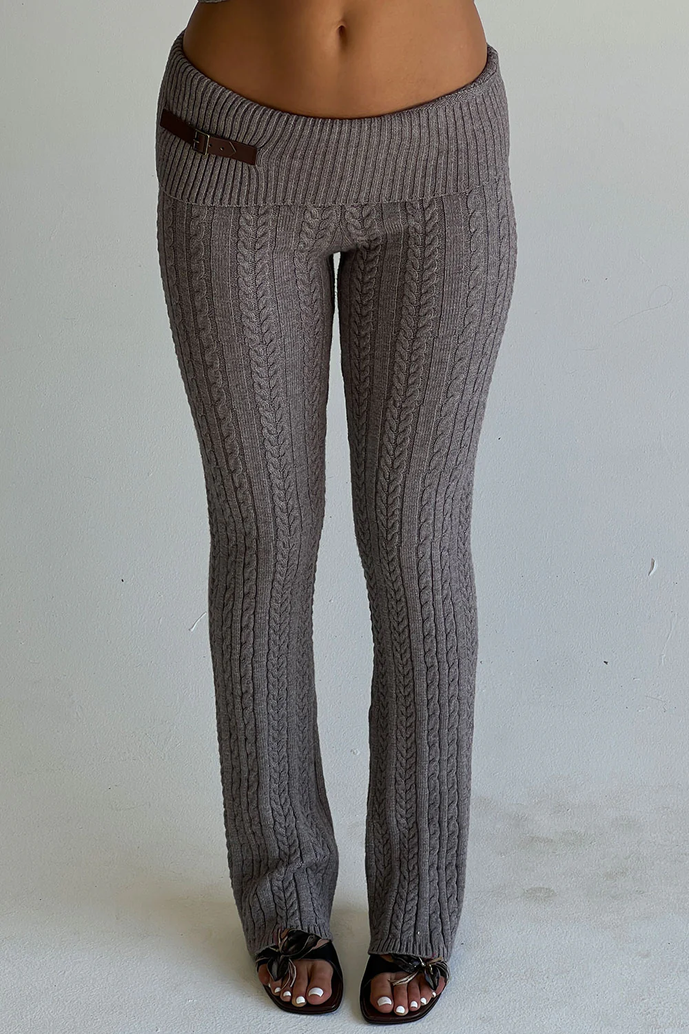 Fleur Cable Cloud Knit Pant - Dark Pearl - Image 3