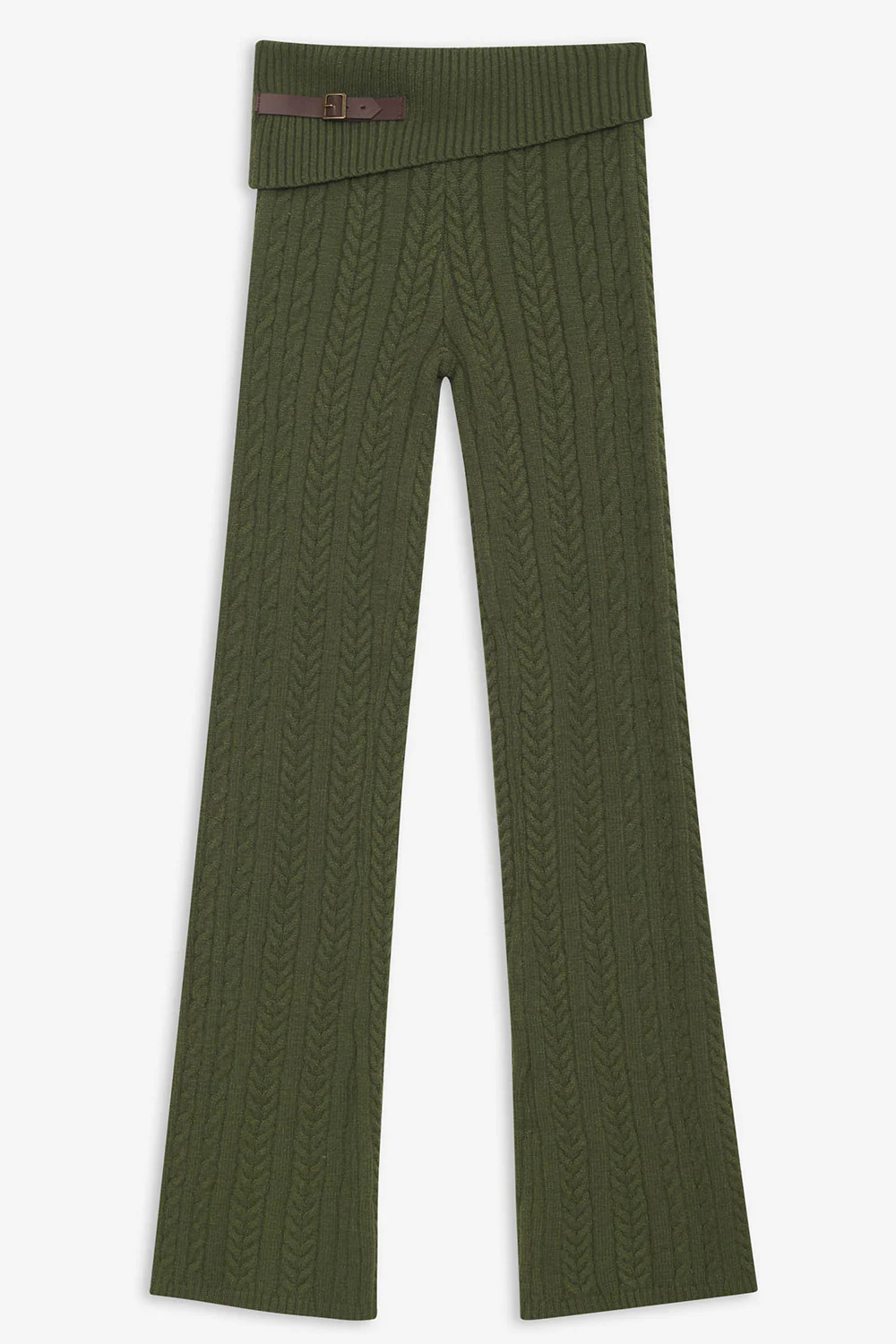 Fleur Cable Cloud Knit Pant - Jade Green - Image 2