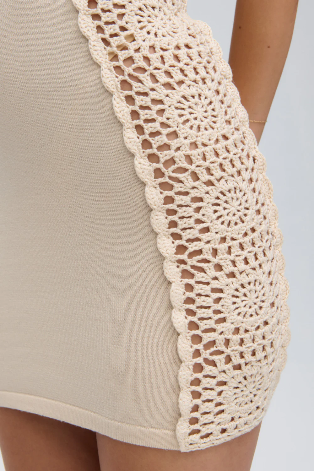 Fleur Crochet Knit Mini Dress - Summer Crochet - Image 5