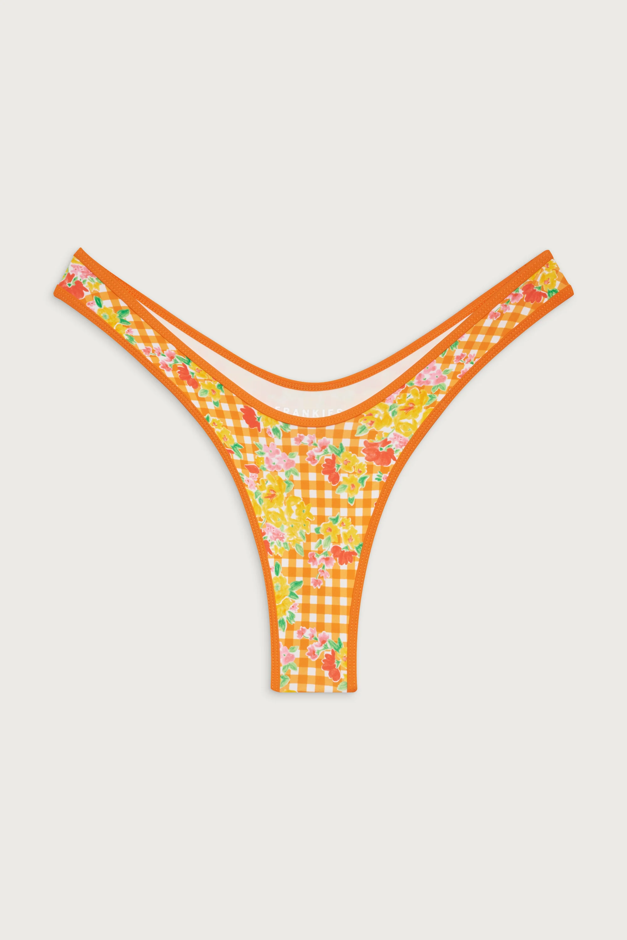 Full Moon Micro Bikini Bottom - Marigold Gingham - Image 3