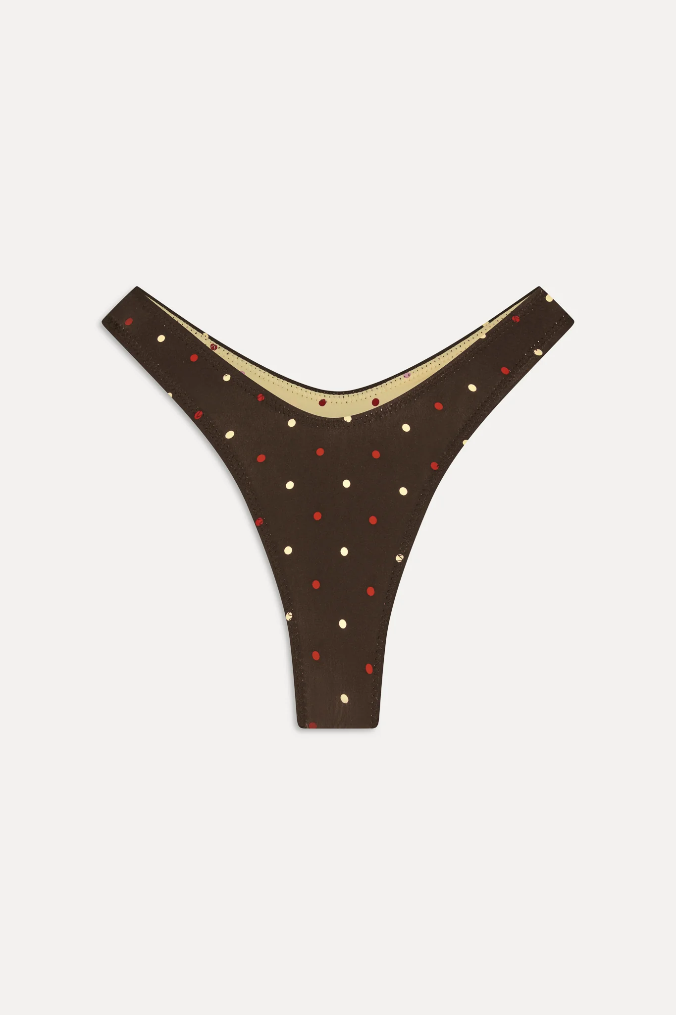 Full Moon Reversible Satin Bikini Bottom - Honey Bug - Image 3