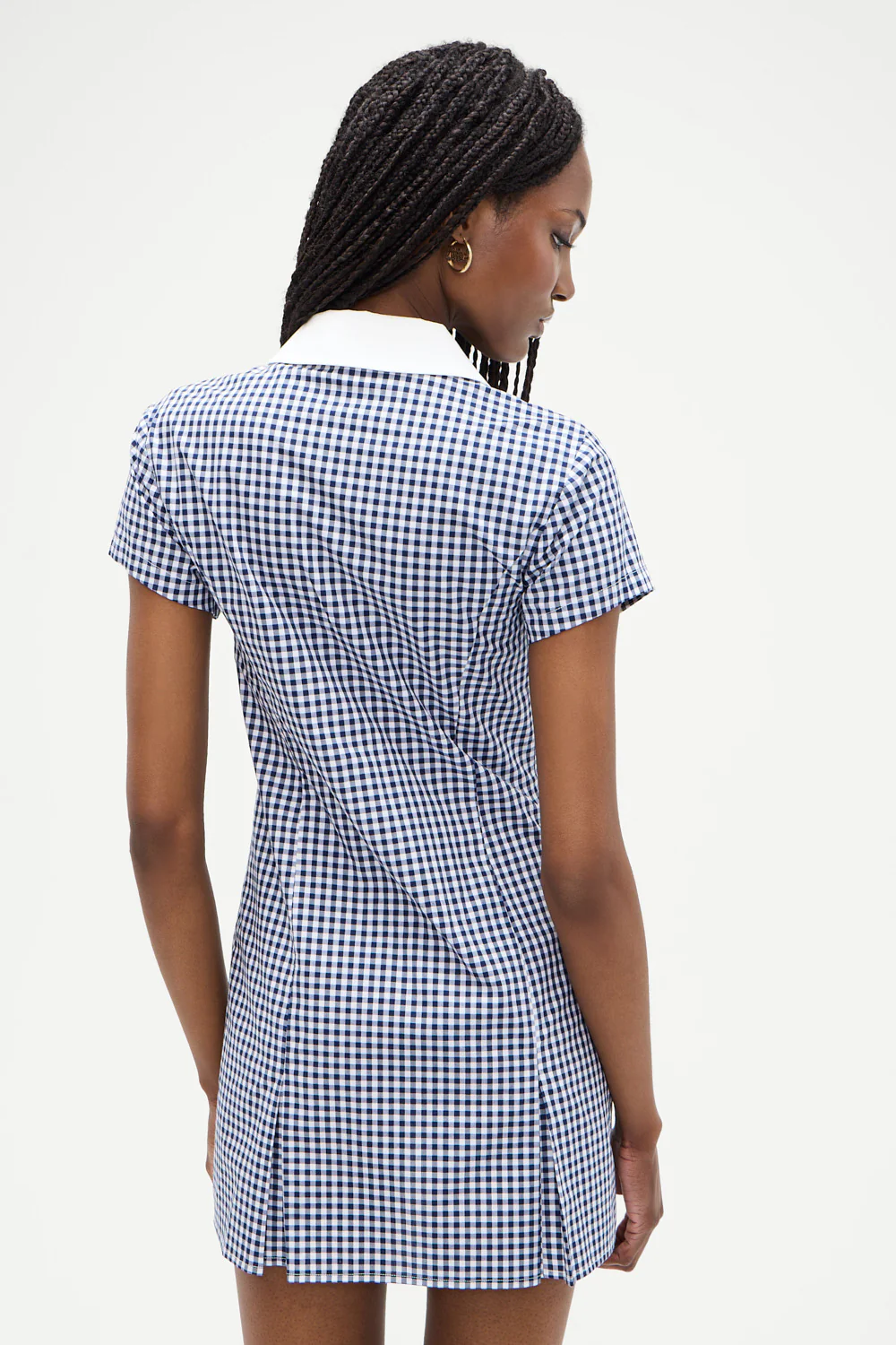 Garden Gingham Mini Dress - Seaside Gingham - Image 4
