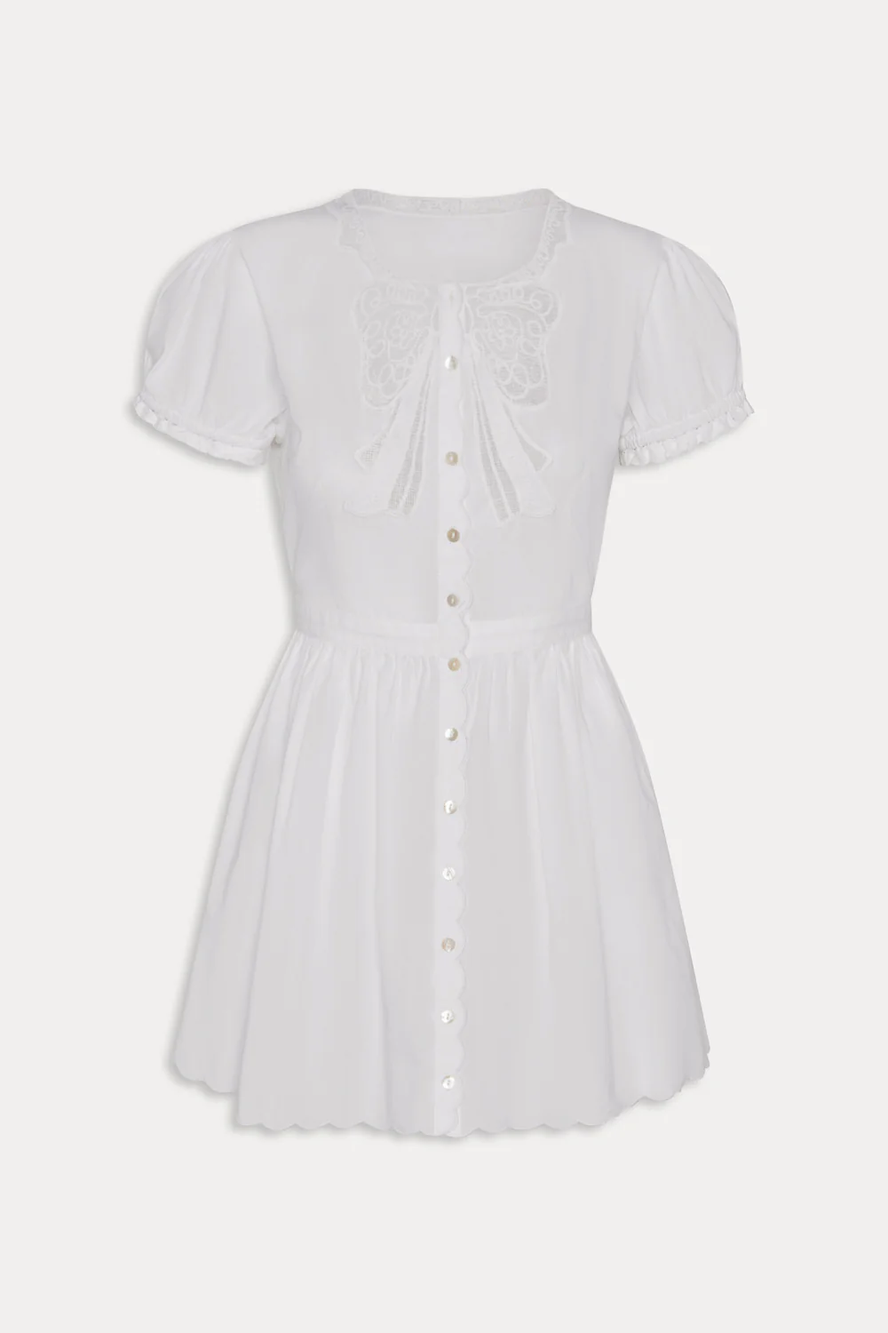 Ivy Cotton Mini Dress - White - Image 3