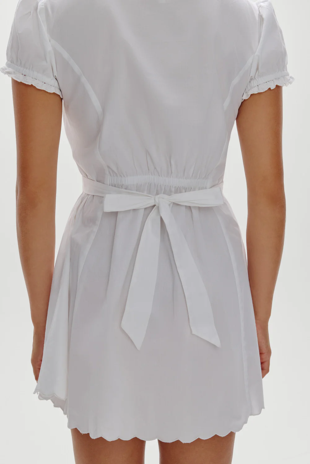 Ivy Cotton Mini Dress - White - Image 4