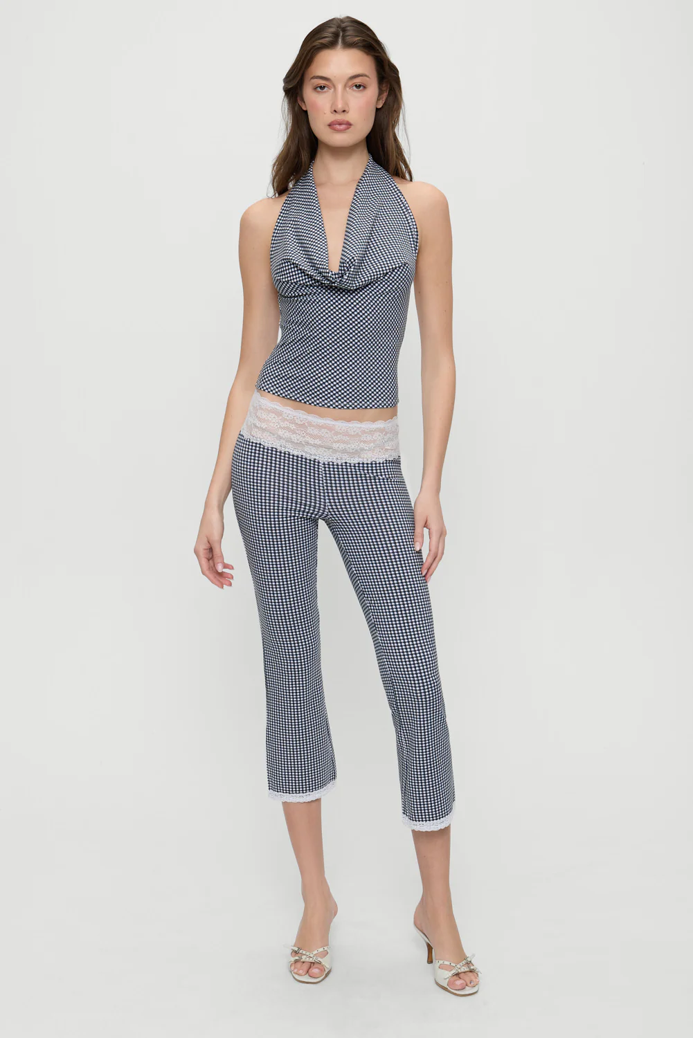 Jay Gingham Halter Top - Midnight Wishes - Image 6