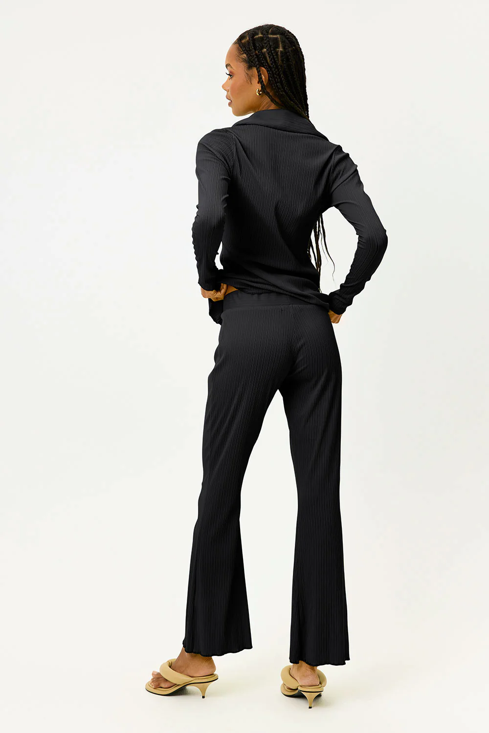Joey Plissé Pants - Black - Image 4