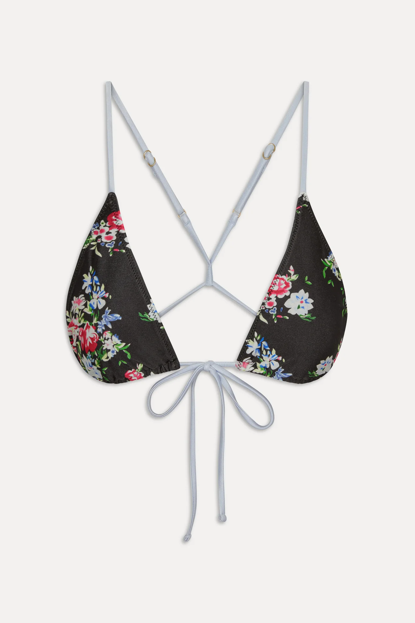 June Satin Skimpy Bikini Top - Bouquet - Image 3
