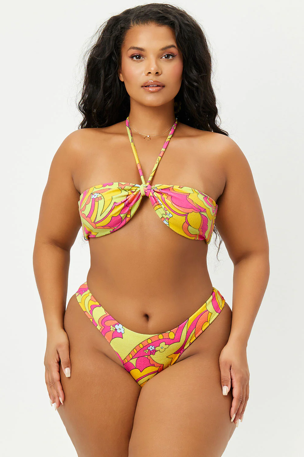 Katarina Terry Cheeky Bikini Bottom - Peace Terry - Image 3