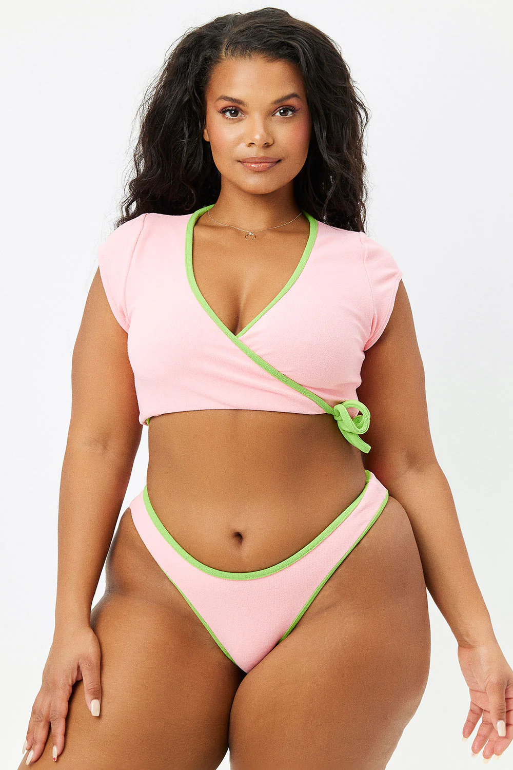 Katarina Terry Cheeky Bikini Bottom - Summer Melon - Image 3