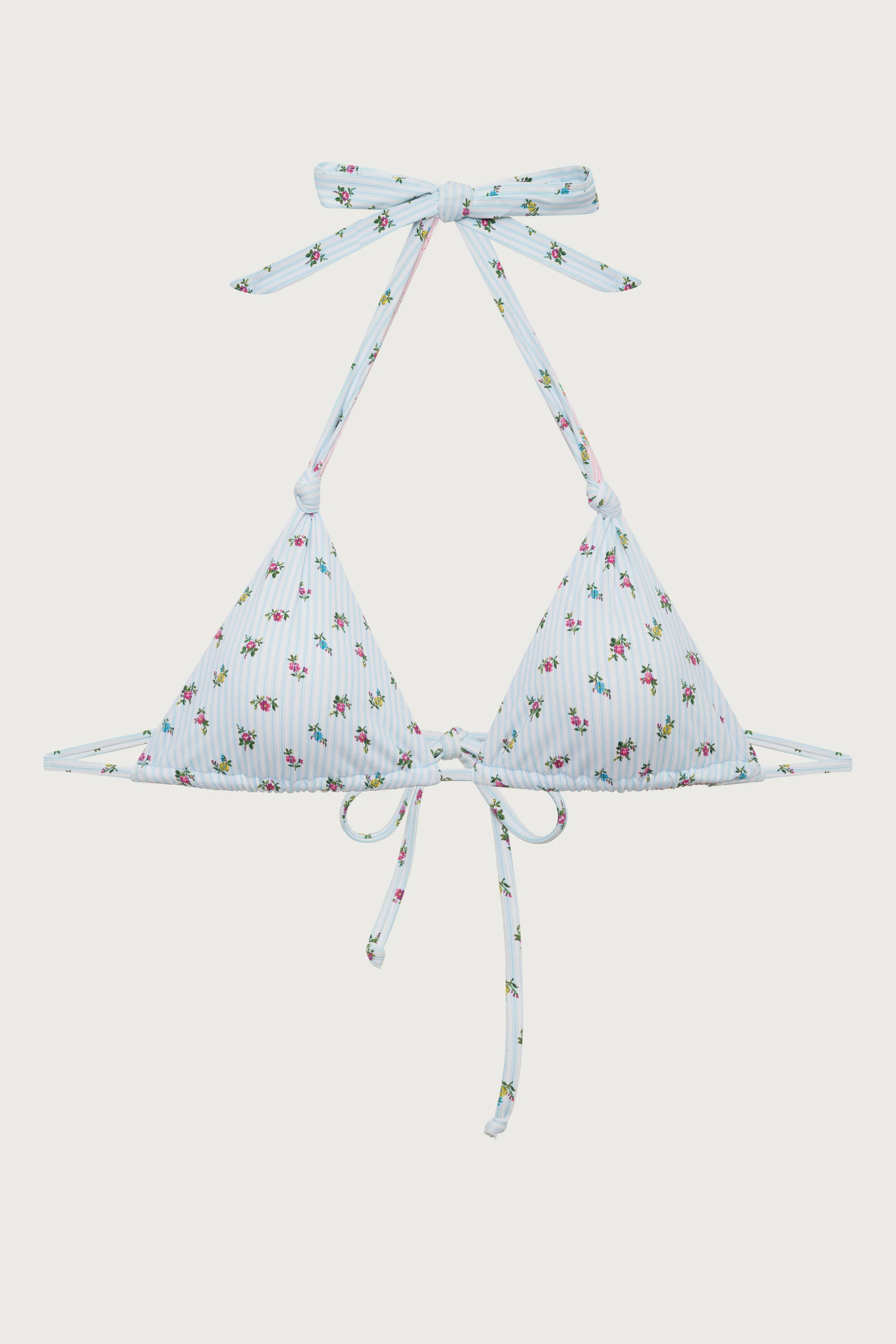 Kealy Reversible Triangle Bikini Top - Cozy Stripe - Image 6