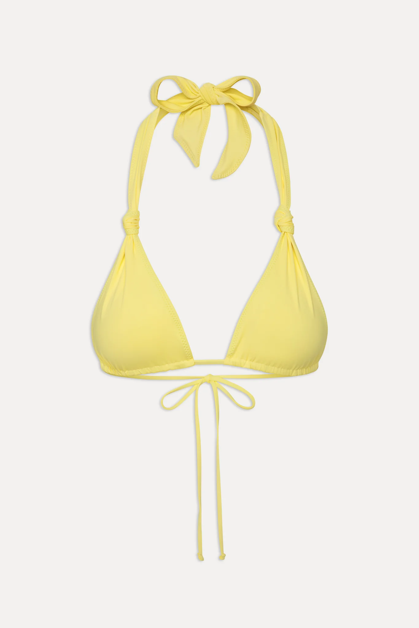 Kealy Triangle Halter Bikini Top - Yellow Iris - Image 3