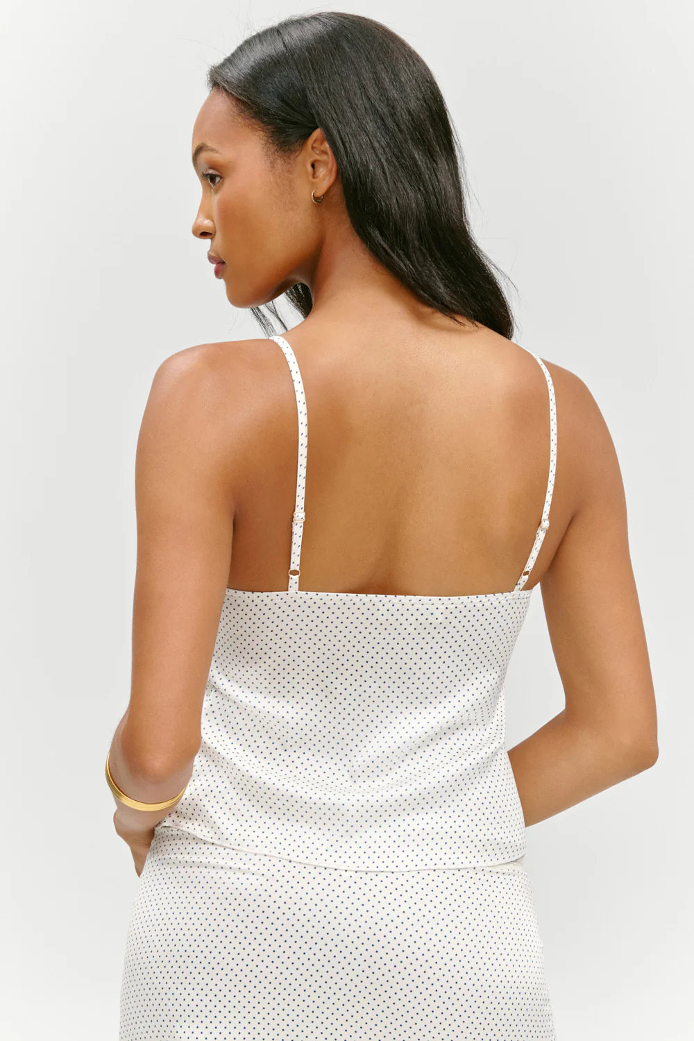 Laura Silk Camisole - French Pearl - Image 5