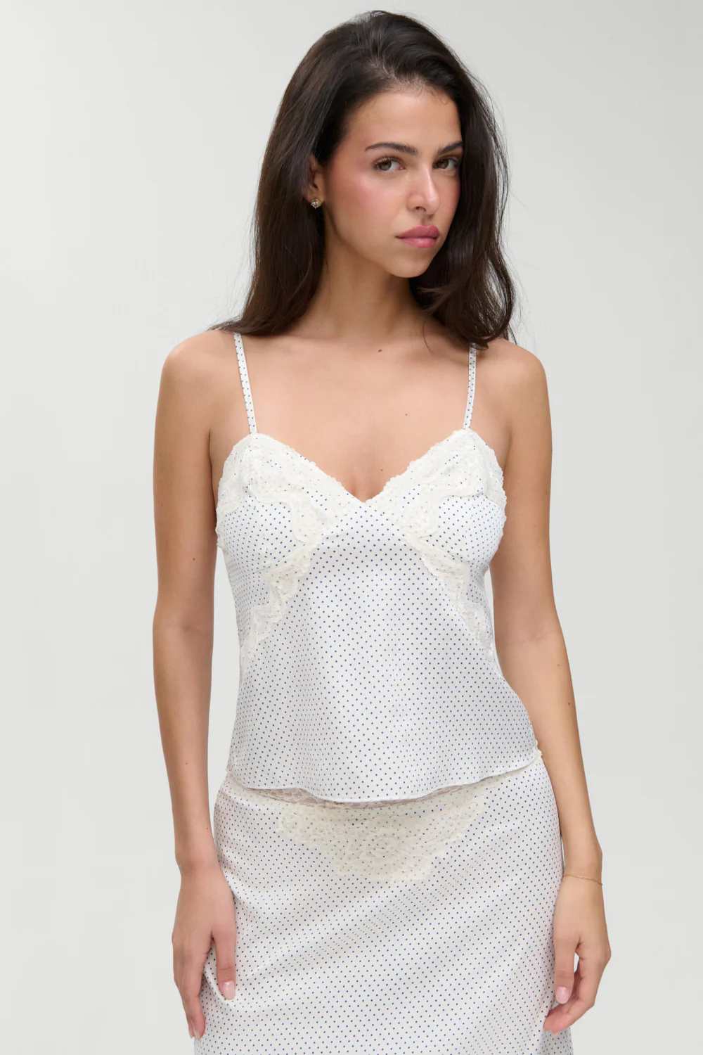 Laura Silk Camisole - French Pearl - Image 7
