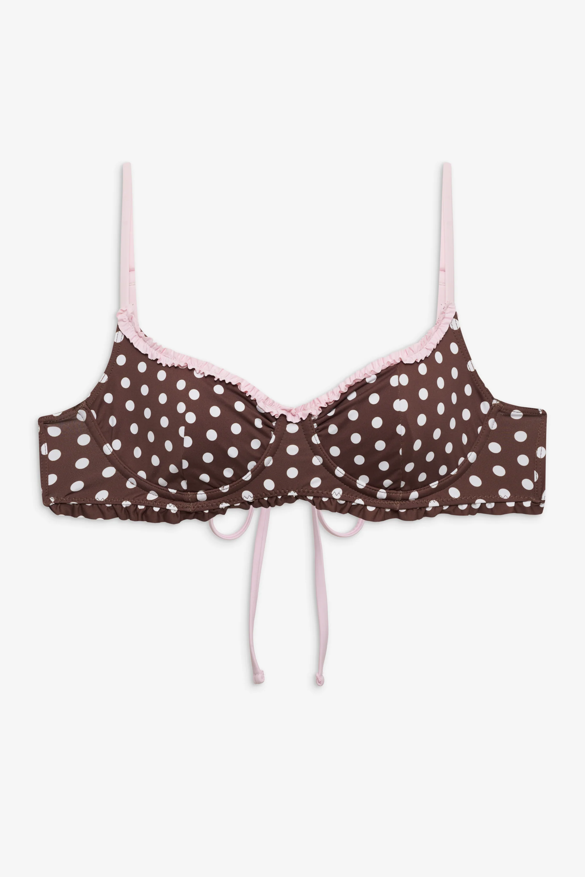 Lillie Underwire Bikini Top - Cocoa Dot - Image 3