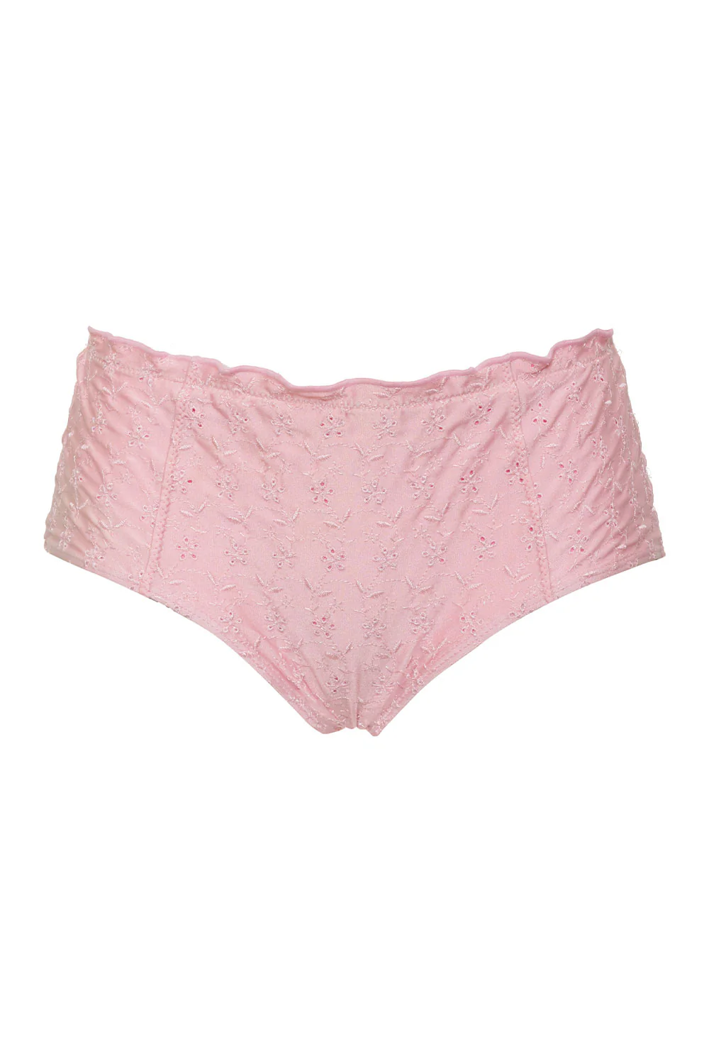 Lisa Eyelet Shine Bikini Bottom - Cherry Blossom - Image 5