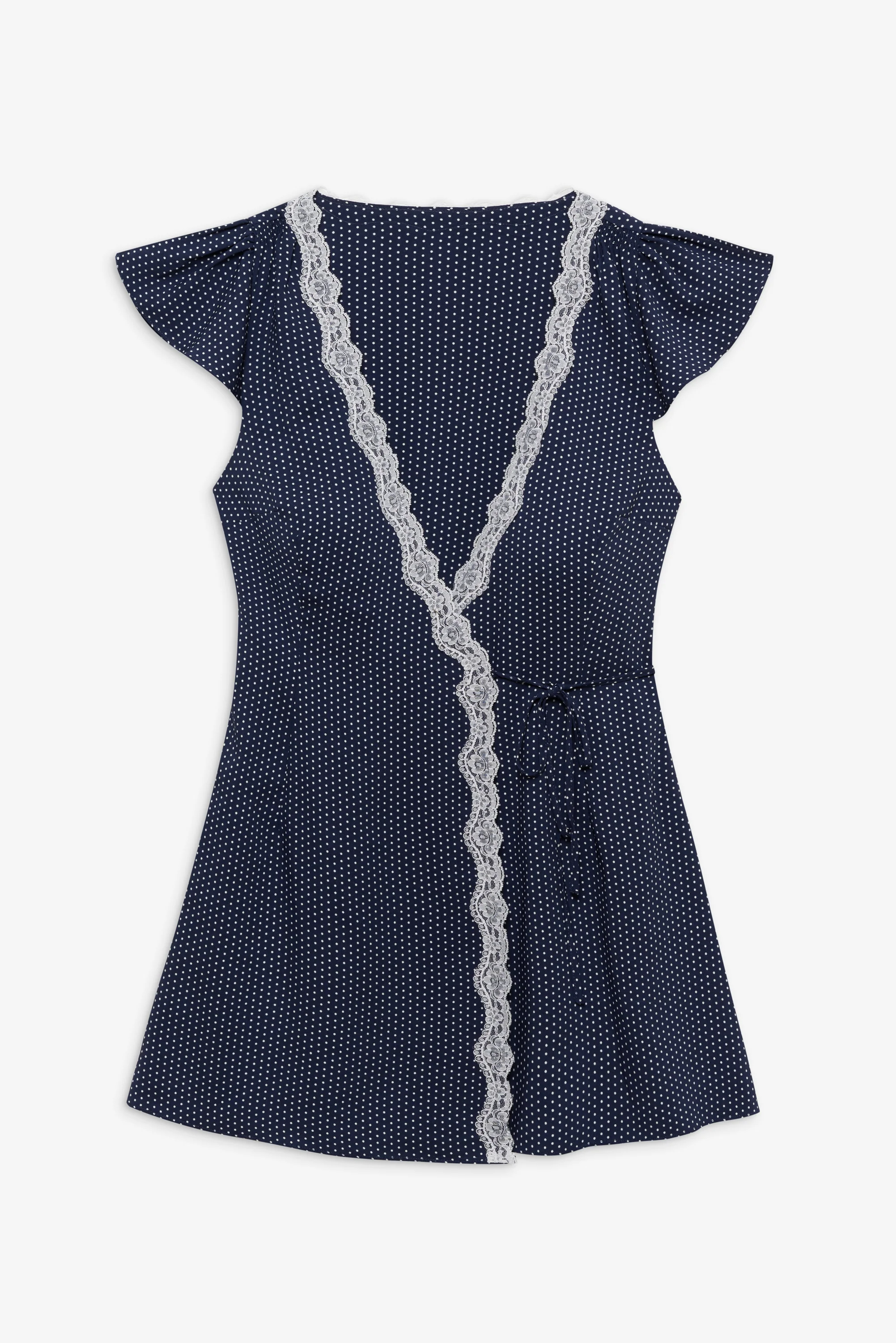 Lucy Wrap Mini Dress - Dotty - Image 3