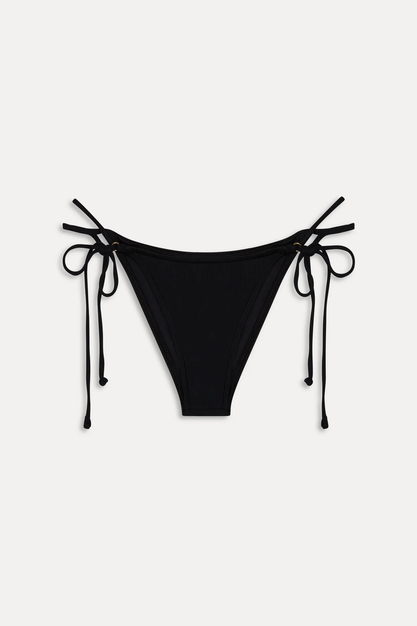 Mackenzie Cheeky Ribbed Bikini Bottom - Black - Image 3